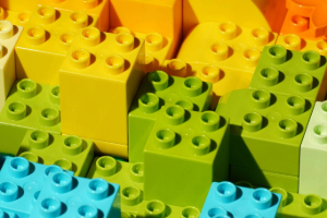 Colored building blocks