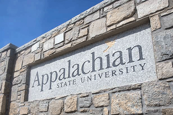 Appalachian State Univ sign