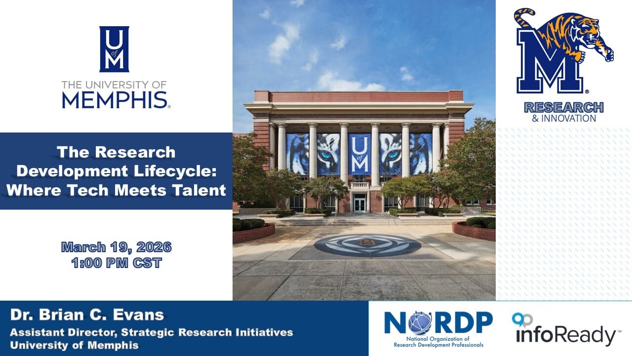 Title slide from University of Memphis presentation