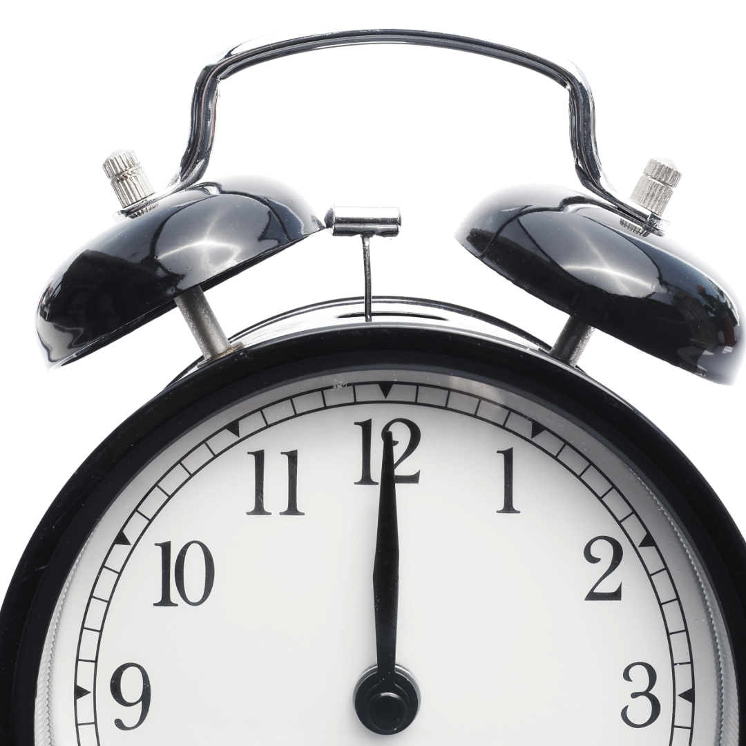 Alarm clock at midnight